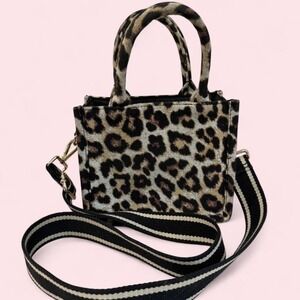 Cheetah print mini bag with adjustable strap